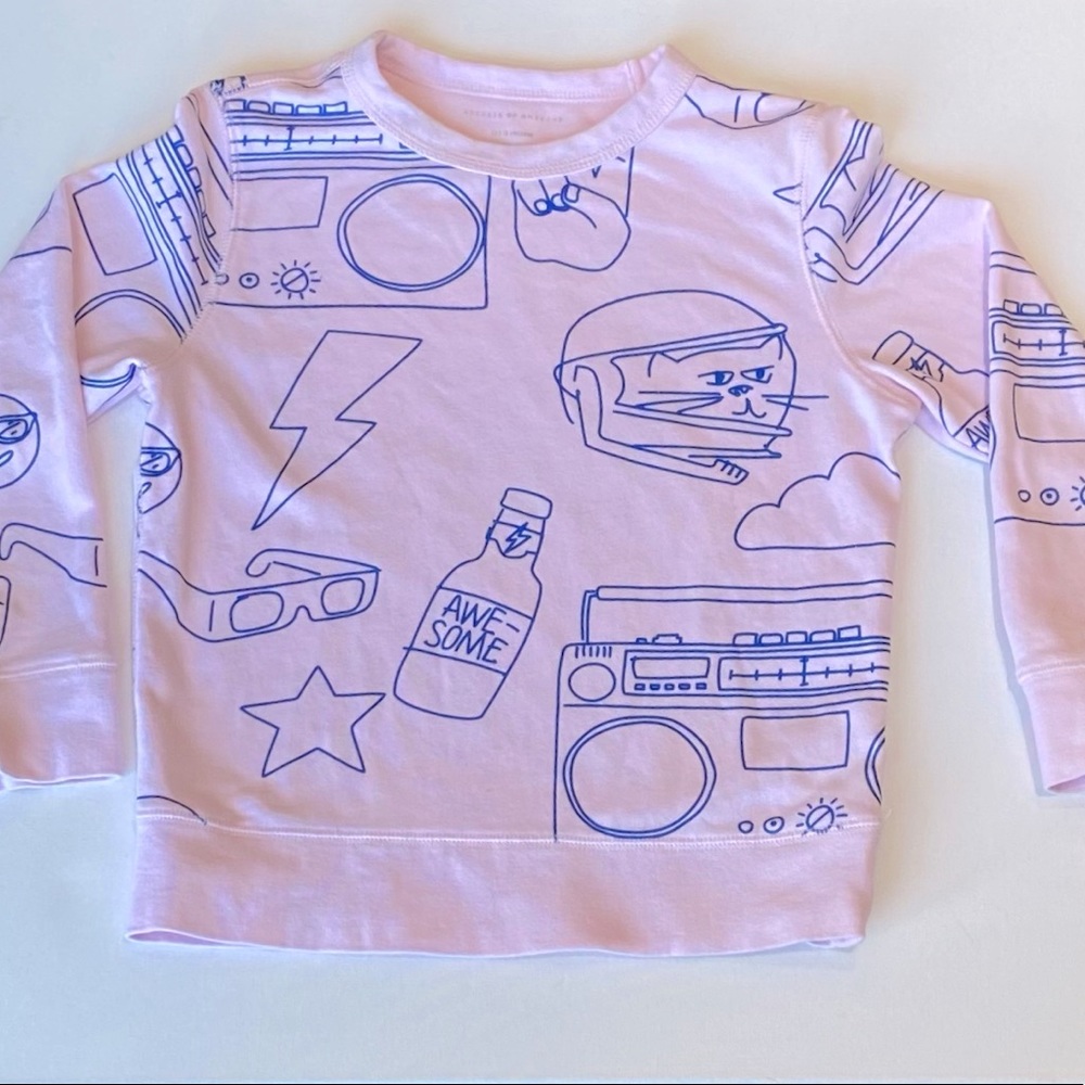 ⭐️🚀Rockets of Awesome girls pink sweatshirt